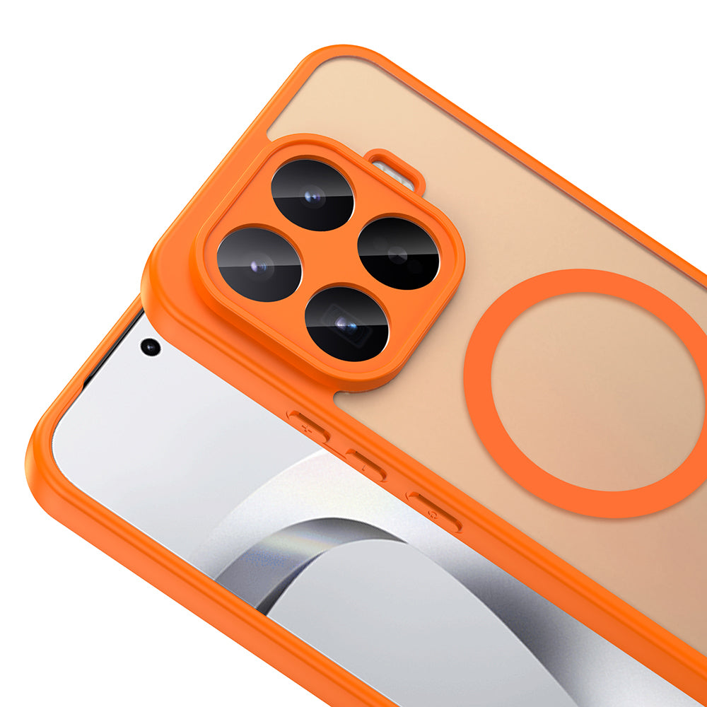 Xiaomi 17T Pro Kılıf M-safe Şarj Özellikli Zore Babet Kapak Turuncu