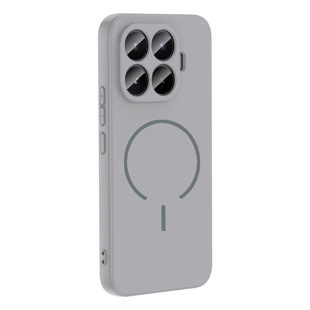 Xiaomi 17T Pro Kılıf M-safe Şarj Özellikli Zore Meta Kapak Titanyum-Gri