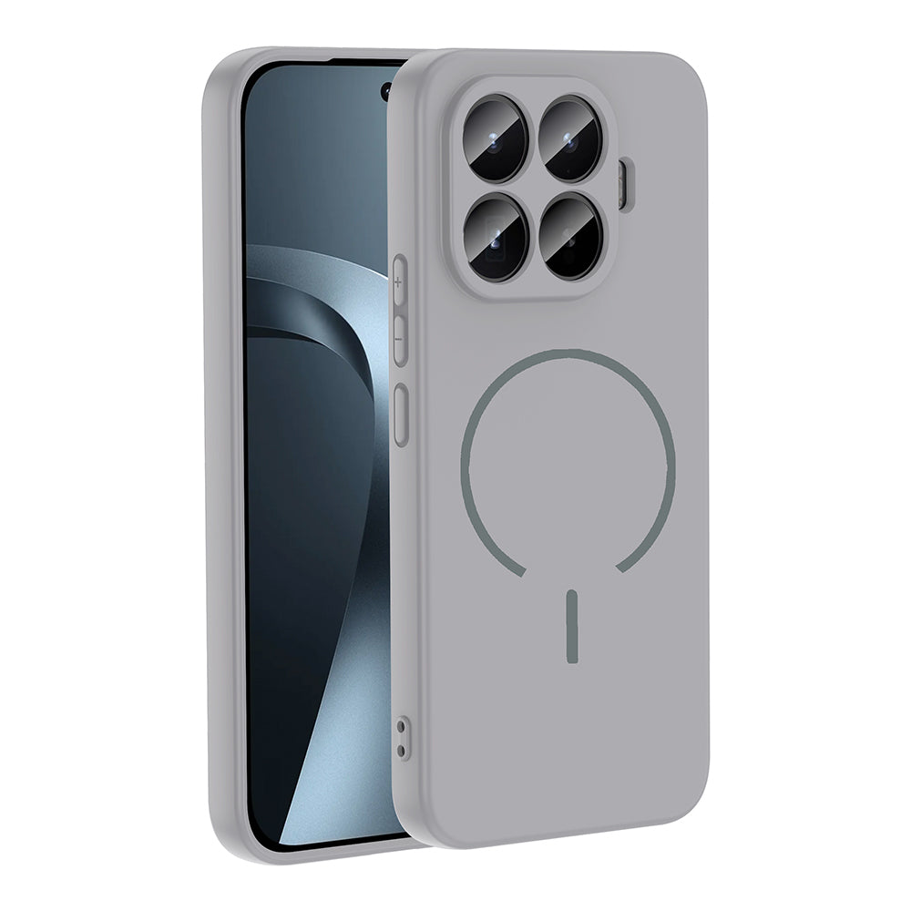 Xiaomi 17T Pro Kılıf M-safe Şarj Özellikli Zore Meta Kapak Titanyum-Gri