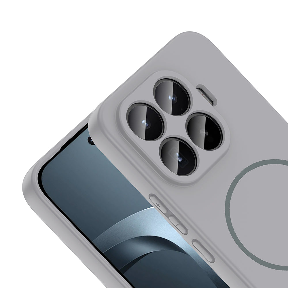 Xiaomi 17T Pro Kılıf M-safe Şarj Özellikli Zore Meta Kapak Titanyum-Gri