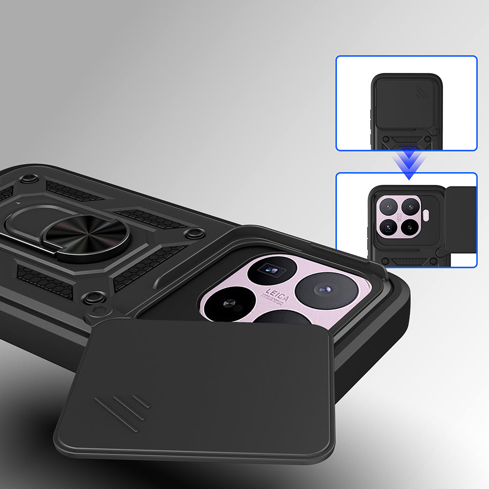 Xiaomi 17T Pro Magnetik Standlı Kamera Korumalı Sürgülü Vega Kılıf Mavi