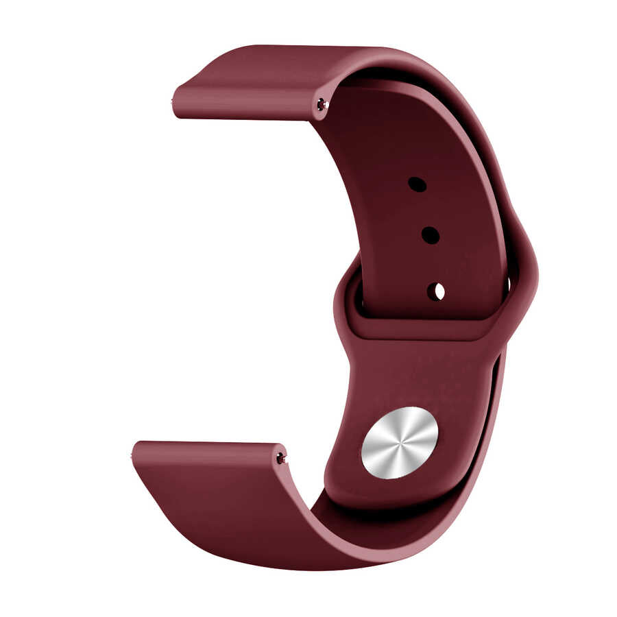 Xiaomi Amazfit GTR 42mm KRD-11 20mm Silikon Kordon Mürdüm
