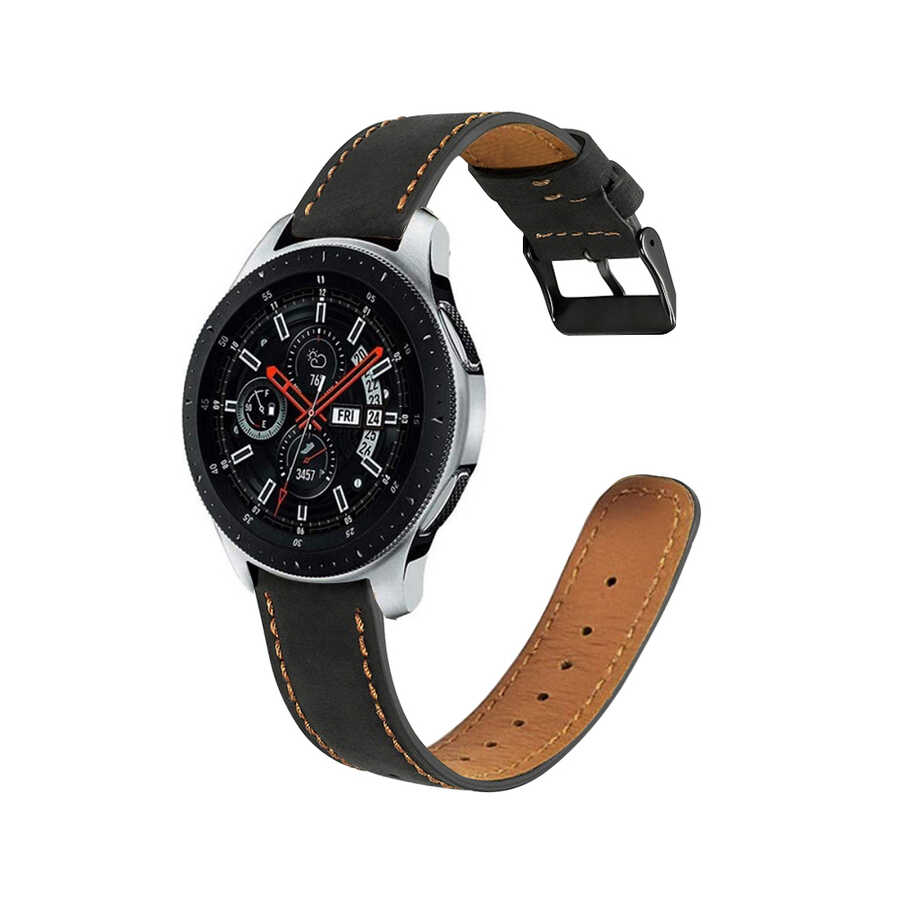 Xiaomi Amazfit Pace 22mm KRD-29 Deri Kordon Kahverengi