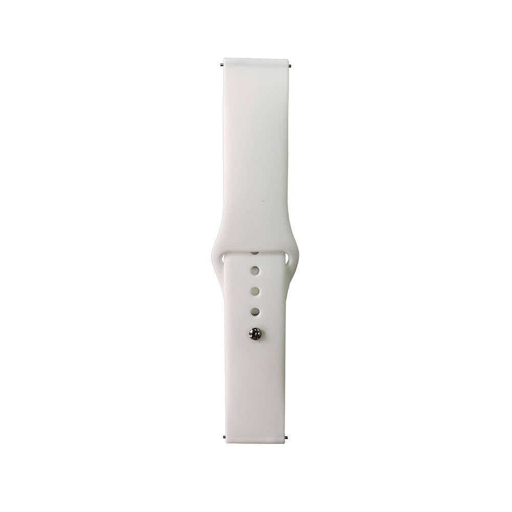 Xiaomi Amazfit Pace Band Serisi 22mm Klasik Kordon Silikon Strap Kayış Beyaz