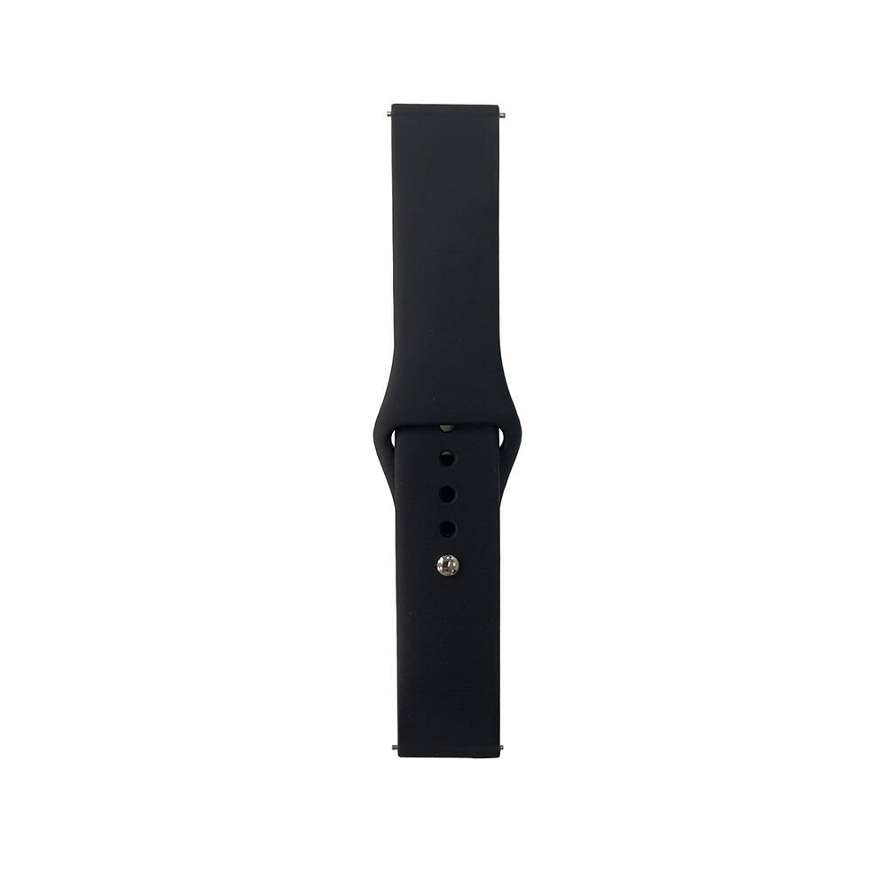 Xiaomi Amazfit Pace Band Serisi 22mm Klasik Kordon Silikon Strap Kayış Siyah