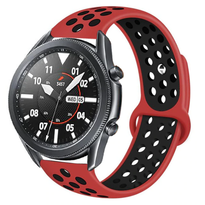 Xiaomi Amazfit Pace KRD-02 Silikon Kordon Kırmızı-Siyah