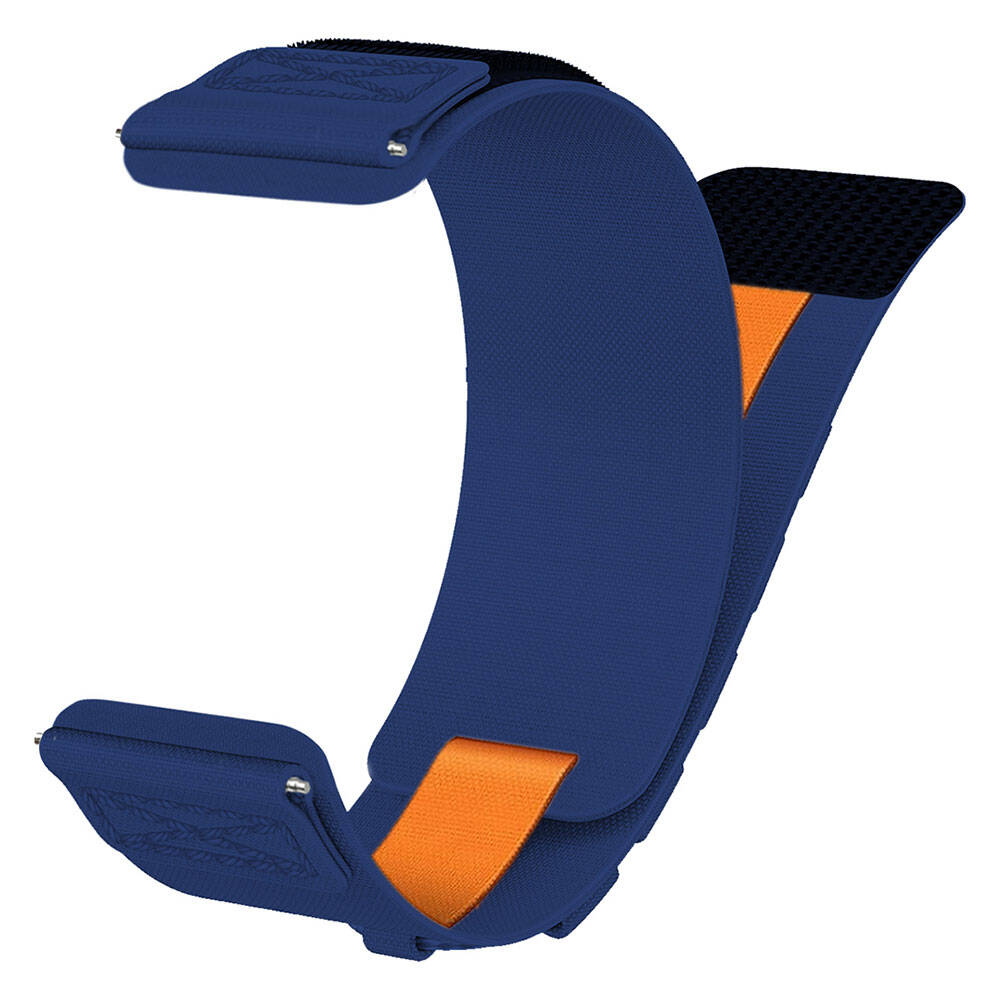 Xiaomi Amazfit Pace Zore KRD-112 22mm Orbital Örgülü Halat Tasarımlı Naylon Kumaş Hasır Kordon Gri