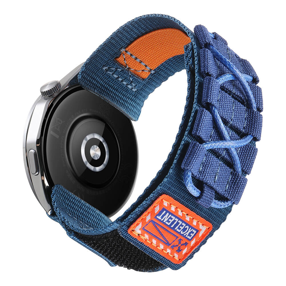 Xiaomi Amazfit Pace Zore KRD-112 22mm Orbital Örgülü Halat Tasarımlı Naylon Kumaş Hasır Kordon Gri