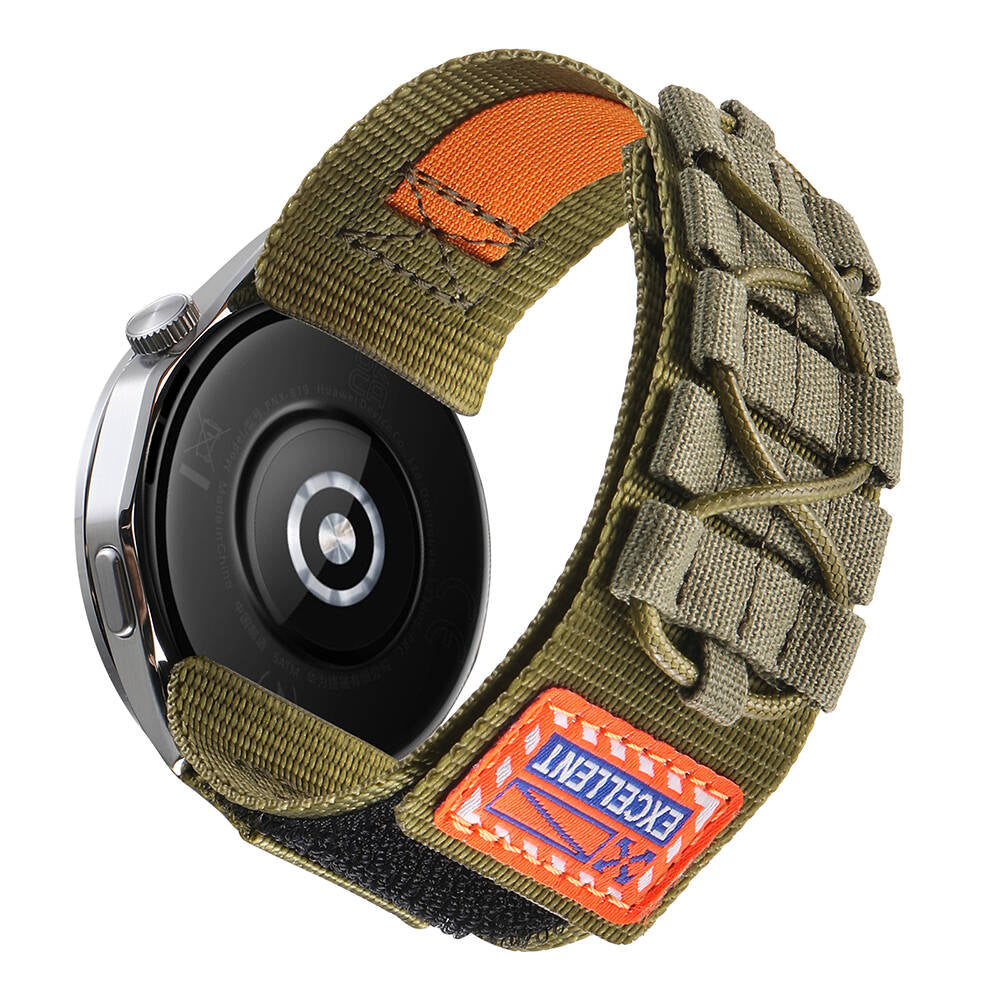 Xiaomi Amazfit Pace Zore KRD-112 22mm Orbital Örgülü Halat Tasarımlı Naylon Kumaş Hasır Kordon Gri