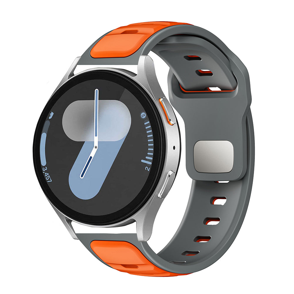 Xiaomi Amazfit Pace Zore KRD-135 22mm Silikon Kordon Strap Kayış Gri-Turuncu