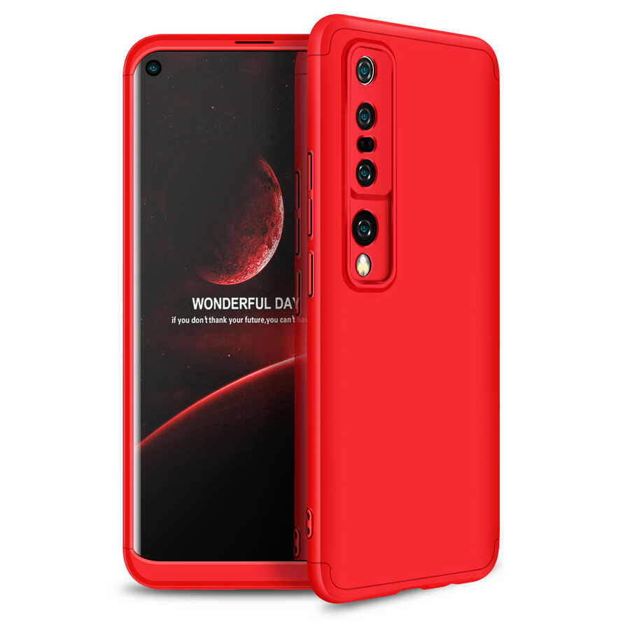 Xiaomi Mi 10 Kılıf Zore Ays Kapak Kırmızı