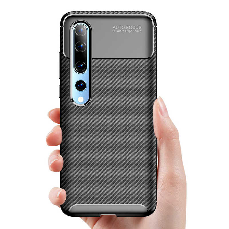 Xiaomi Mi 10 Kılıf Zore Negro Silikon Kapak Kahverengi