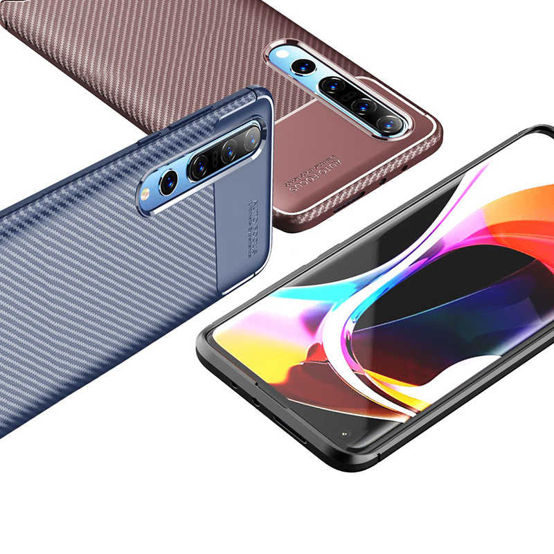 Xiaomi Mi 10 Kılıf Zore Negro Silikon Kapak Kahverengi