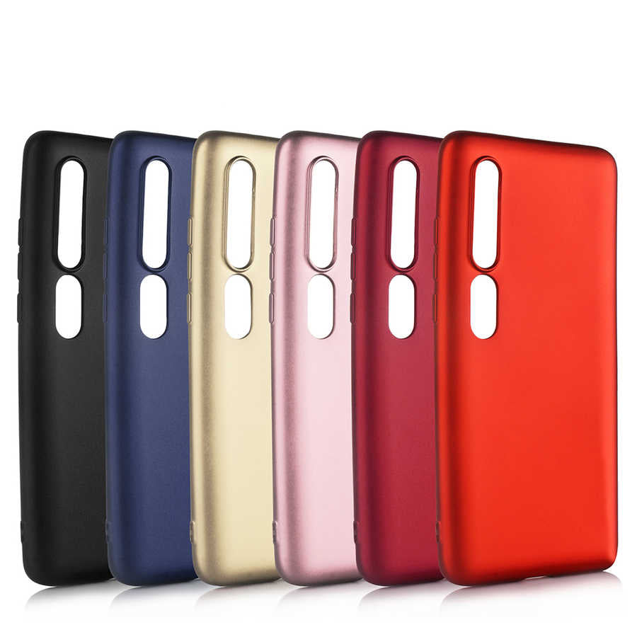 Xiaomi Mi 10 Kılıf Zore Premier Silikon Kapak Gold