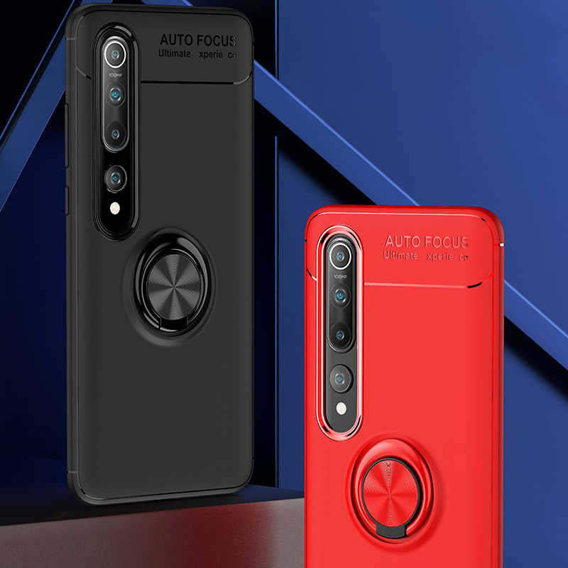 Xiaomi Mi 10 Kılıf Zore Ravel Silikon Kapak Siyah-Rose Gold