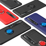 Xiaomi Mi 10 Kılıf Zore Ravel Silikon Kapak Siyah-Kırmızı