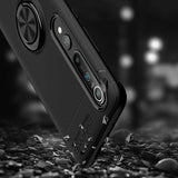 Xiaomi Mi 10 Kılıf Zore Ravel Silikon Kapak Siyah-Rose Gold