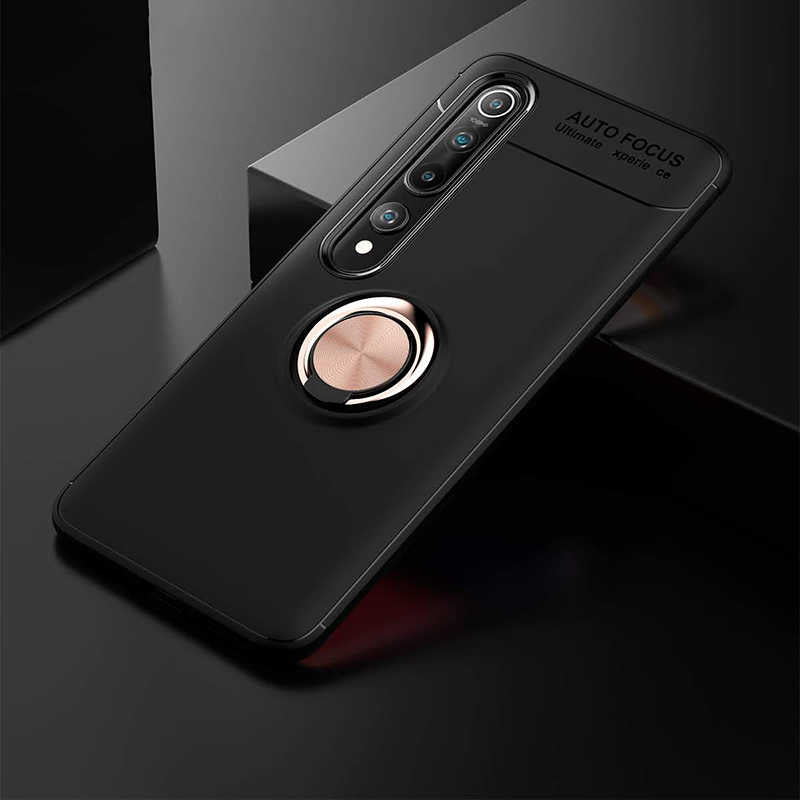 Xiaomi Mi 10 Kılıf Zore Ravel Silikon Kapak Siyah-Rose Gold