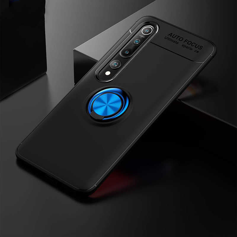 Xiaomi Mi 10 Kılıf Zore Ravel Silikon Kapak Siyah-Mavi
