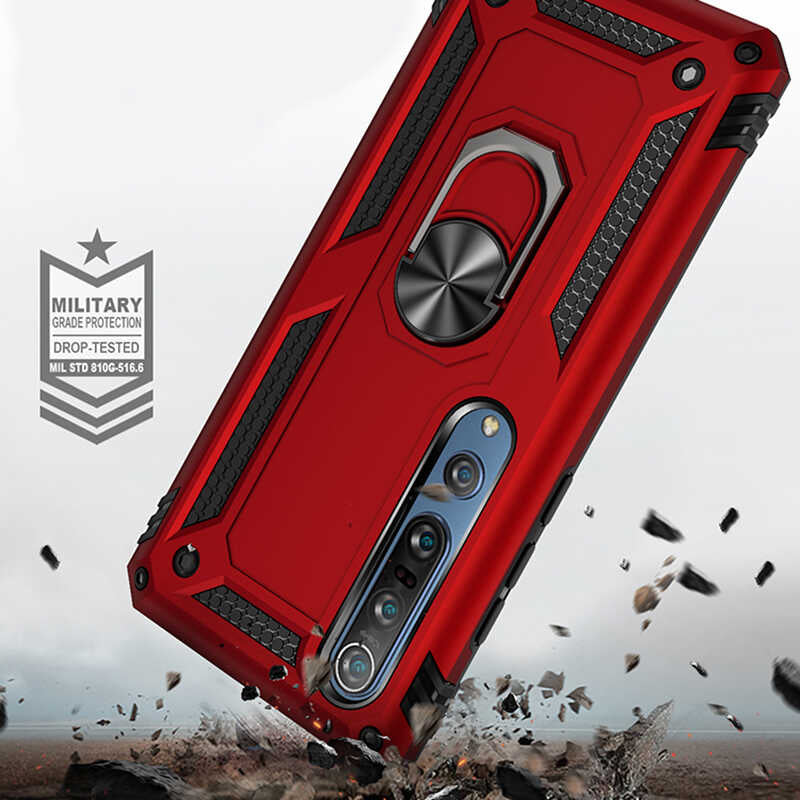 Xiaomi Mi 10 Kılıf Zore Vega Kapak Gri