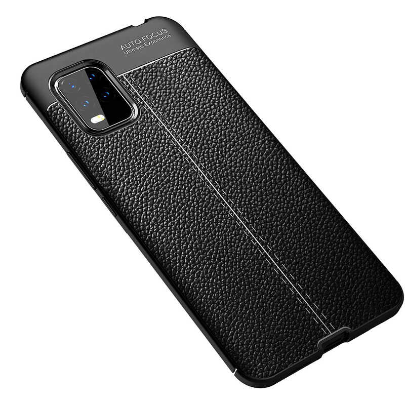 Xiaomi Mi 10 Lite Kılıf Zore Niss Silikon Kapak Siyah