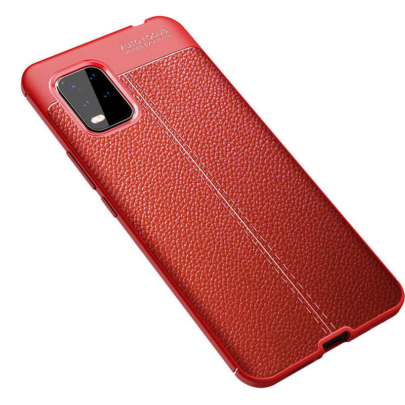Xiaomi Mi 10 Lite Kılıf Zore Niss Silikon Kapak Kırmızı