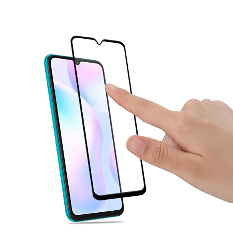 Xiaomi Mi 10 Lite Zore Kenarları Kırılmaya Dayanıklı Cam Ekran Koruyucu Siyah