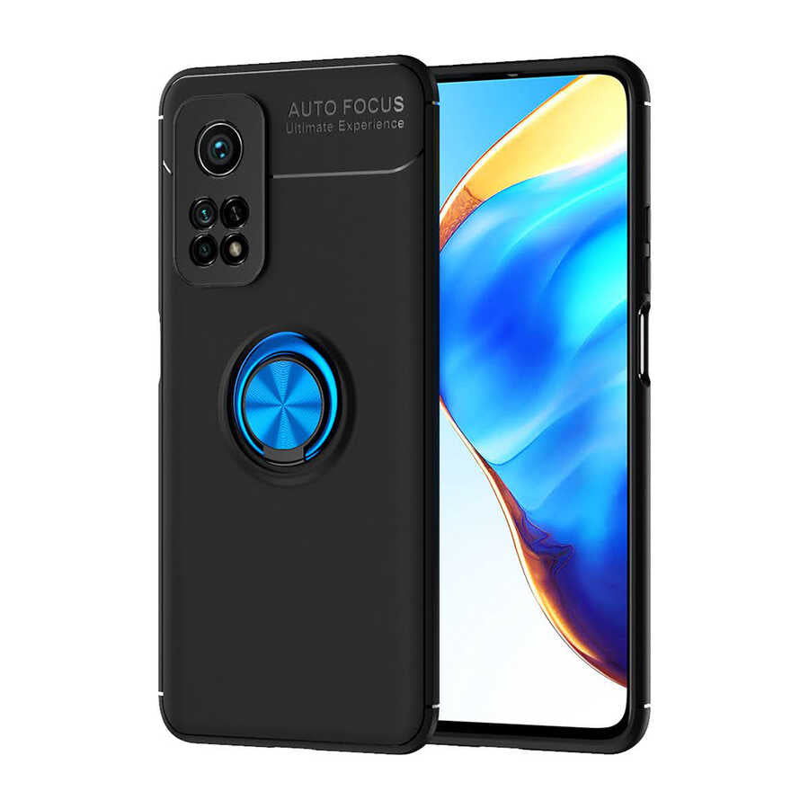 Xiaomi Mi 10T 5G Kılıf Zore Ravel Silikon Kapak Siyah-Rose Gold