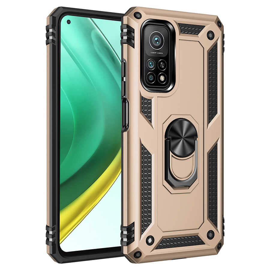Xiaomi Mi 10T 5G Kılıf Zore Vega Kapak Gold