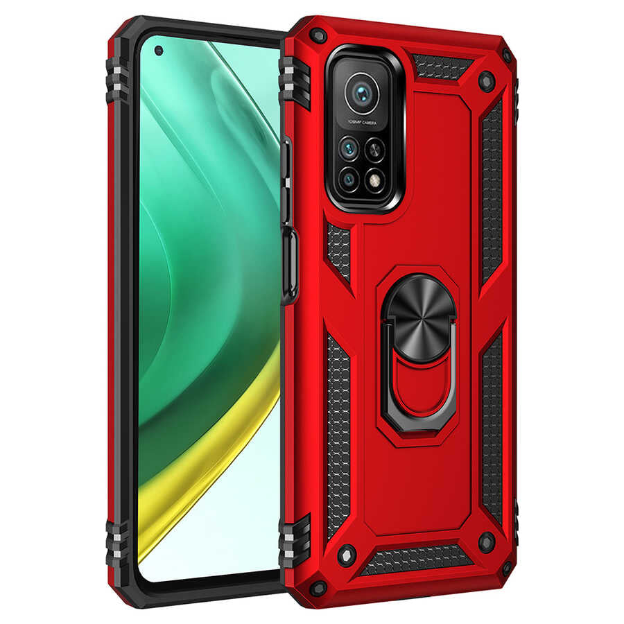 Xiaomi Mi 10T 5G Kılıf Zore Vega Kapak Kırmızı