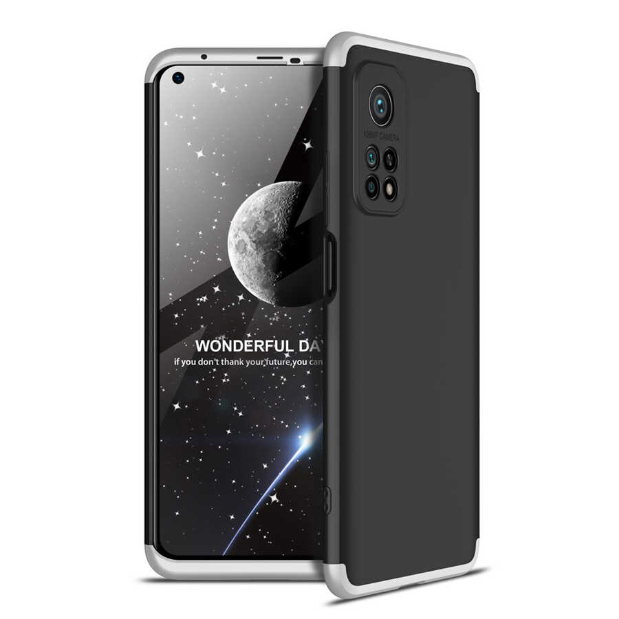 Xiaomi Mi 10T Pro 5G Kılıf Zore Ays Kapak Siyah-Gri