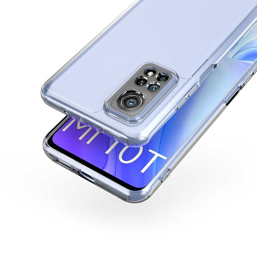 Xiaomi Mi 10T Pro 5G Kılıf Zore Kamera Korumalı Süper Silikon Kapak Renksiz