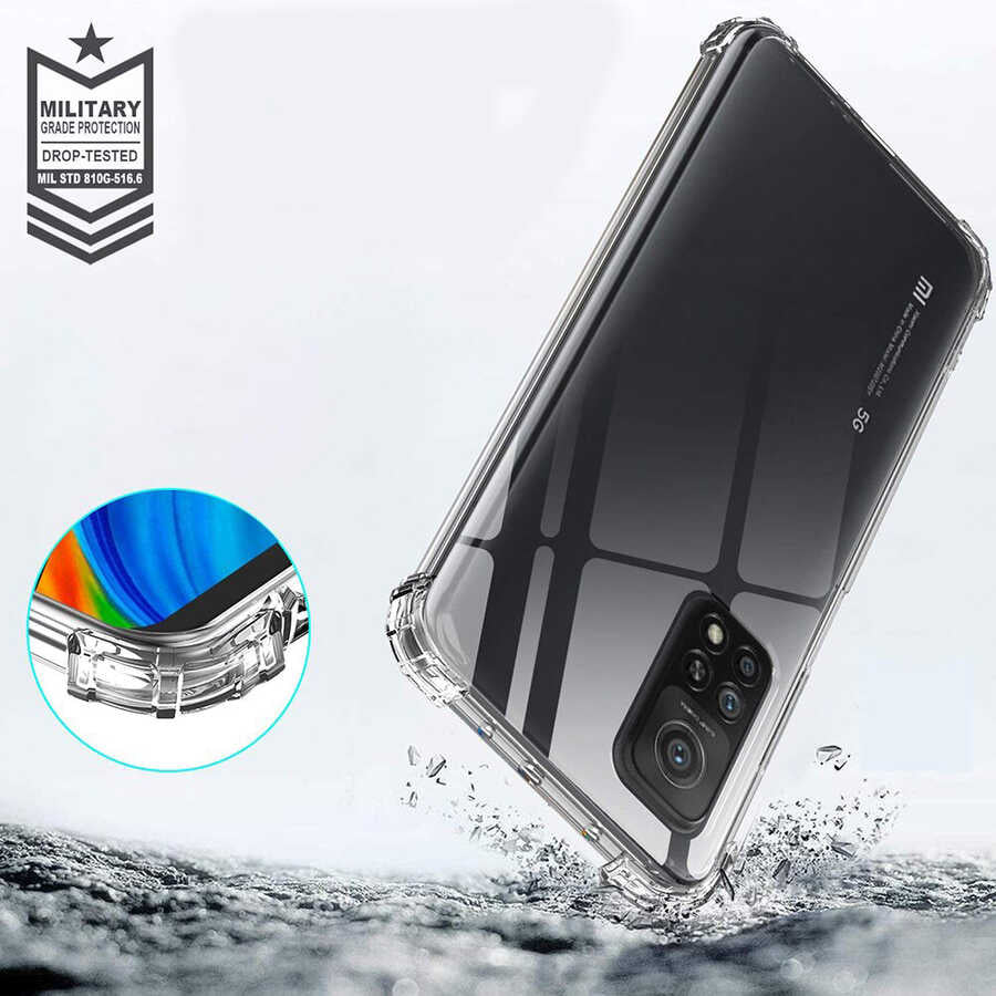 Xiaomi Mi 10T Pro 5G Kılıf Zore Nitro Anti Shock Silikon Renksiz