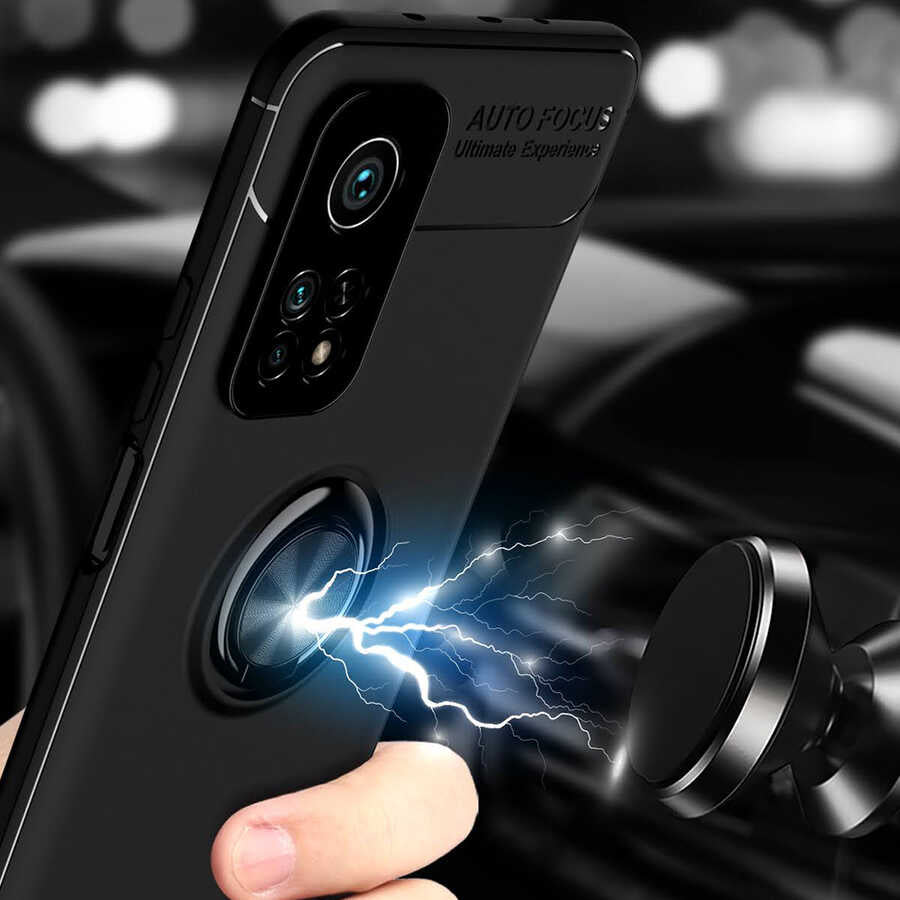 Xiaomi Mi 10T Pro 5G Kılıf Zore Ravel Silikon Kapak Siyah