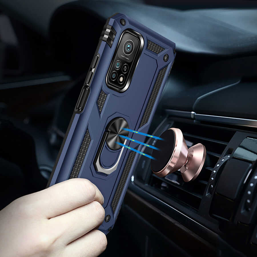Xiaomi Mi 10T Pro 5G Kılıf Zore Vega Kapak Siyah
