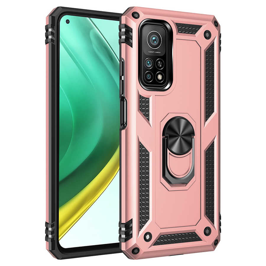 Xiaomi Mi 10T Pro 5G Kılıf Zore Vega Kapak Rose Gold