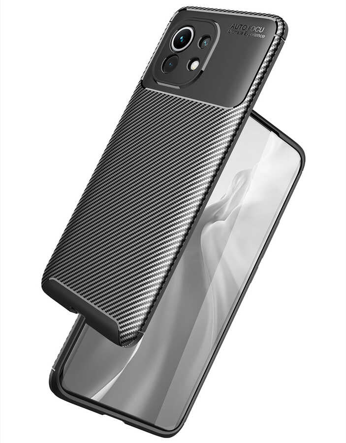 Xiaomi Mi 11 Kılıf Zore Negro Silikon Kapak Siyah