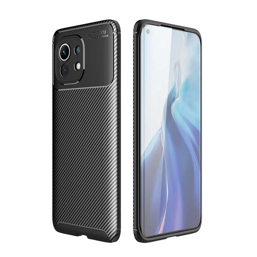Xiaomi Mi 11 Kılıf Zore Negro Silikon Kapak Siyah