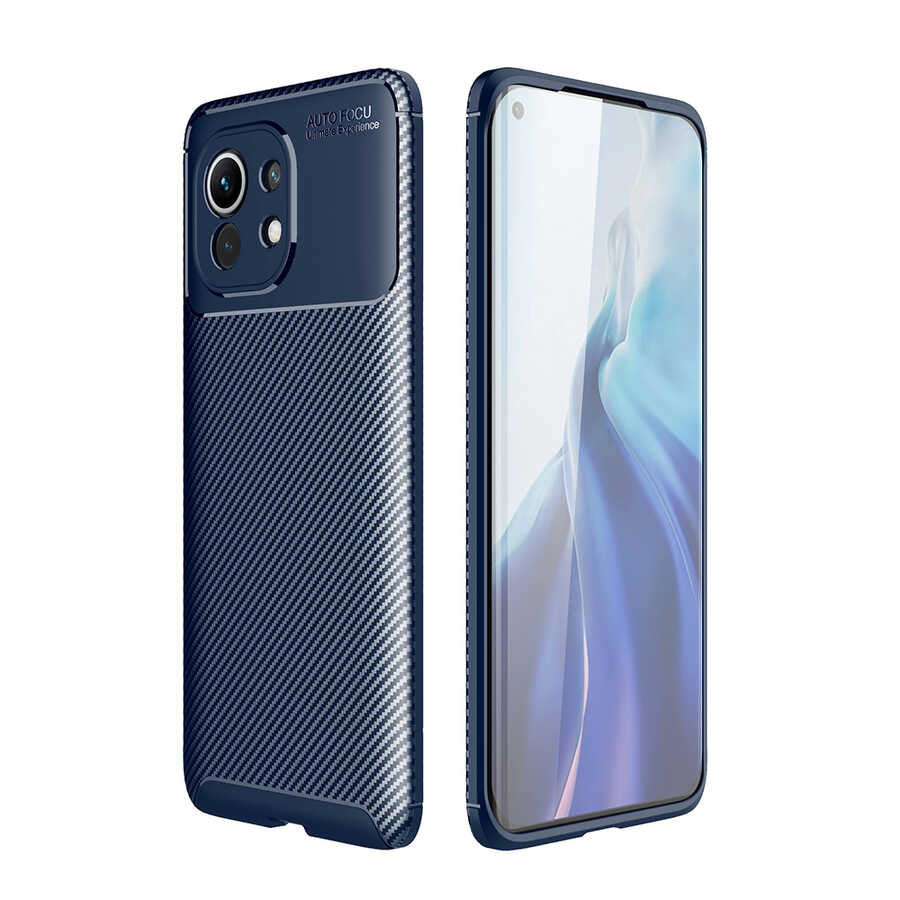 Xiaomi Mi 11 Kılıf Zore Negro Silikon Kapak Lacivert