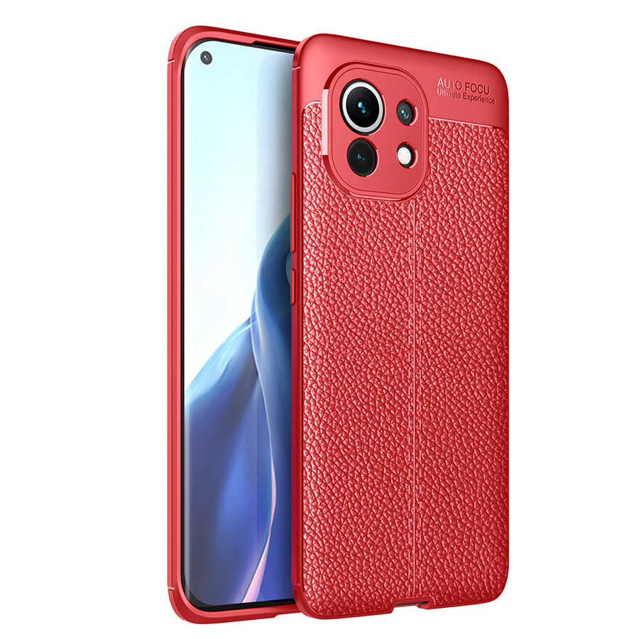 Xiaomi Mi 11 Kılıf Zore Niss Silikon Kapak Kırmızı