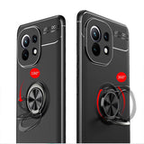 Xiaomi Mi 11 Kılıf Zore Ravel Silikon Kapak Siyah-Kırmızı