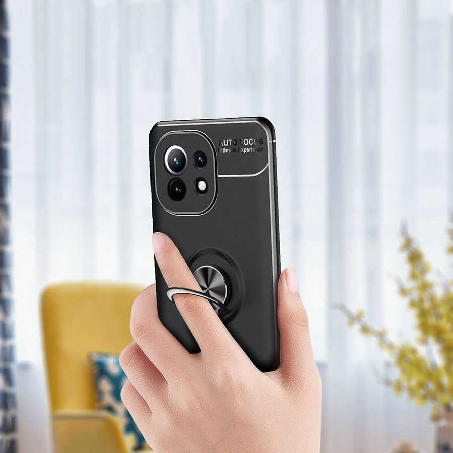 Xiaomi Mi 11 Kılıf Zore Ravel Silikon Kapak Siyah