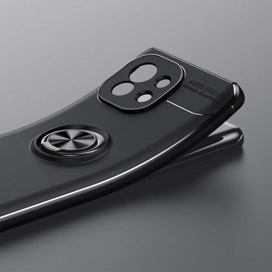 Xiaomi Mi 11 Kılıf Zore Ravel Silikon Kapak Siyah-Kırmızı