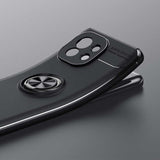 Xiaomi Mi 11 Kılıf Zore Ravel Silikon Kapak Siyah-Kırmızı