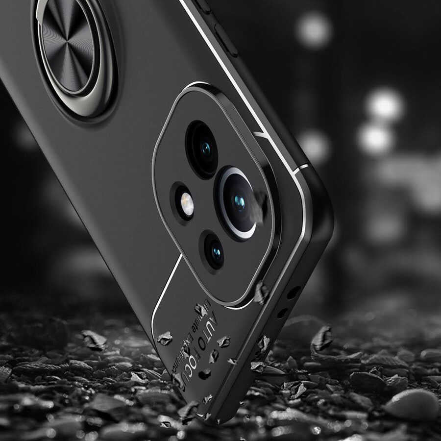 Xiaomi Mi 11 Kılıf Zore Ravel Silikon Kapak Siyah-Kırmızı