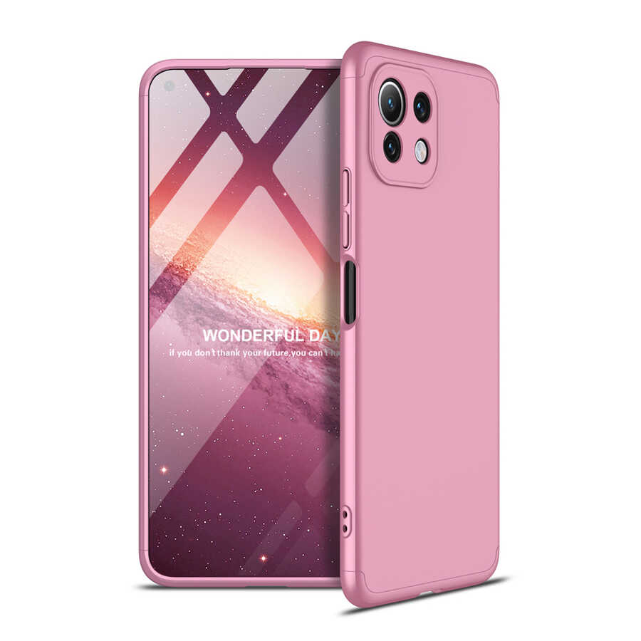Xiaomi Mi 11 Lite Kılıf Zore Ays Kapak Rose Gold