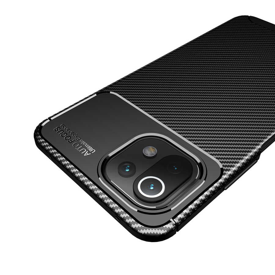 Xiaomi Mi 11 Lite Kılıf Zore Negro Silikon Kapak Siyah