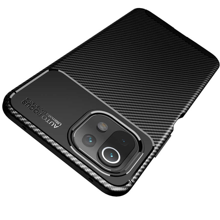 Xiaomi Mi 11 Lite Kılıf Zore Negro Silikon Kapak Siyah