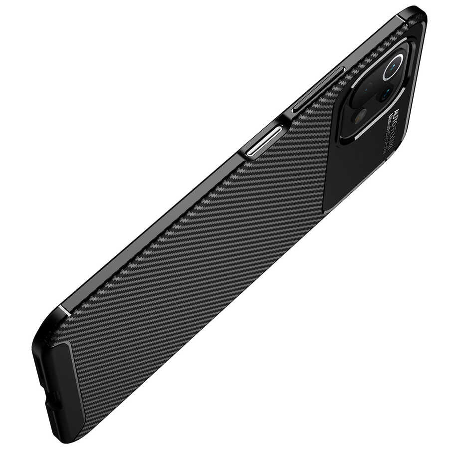 Xiaomi Mi 11 Lite Kılıf Zore Negro Silikon Kapak Kahverengi