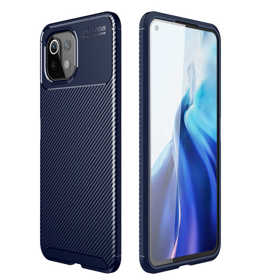 Xiaomi Mi 11 Lite Kılıf Zore Negro Silikon Kapak Lacivert